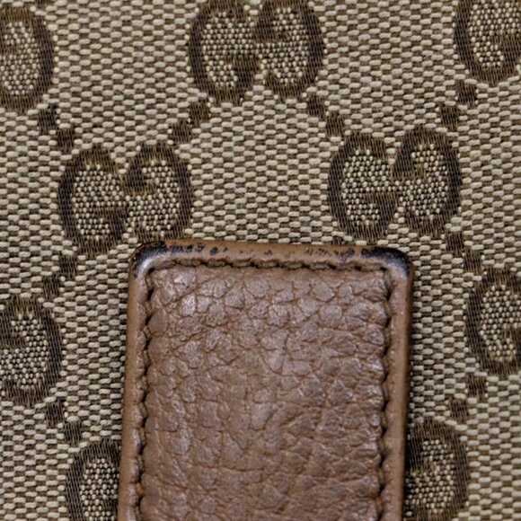 Gucci Beige/Brown GG Canvas and Leather Emblem Zip Mini Wallet - Picture 2 of 13